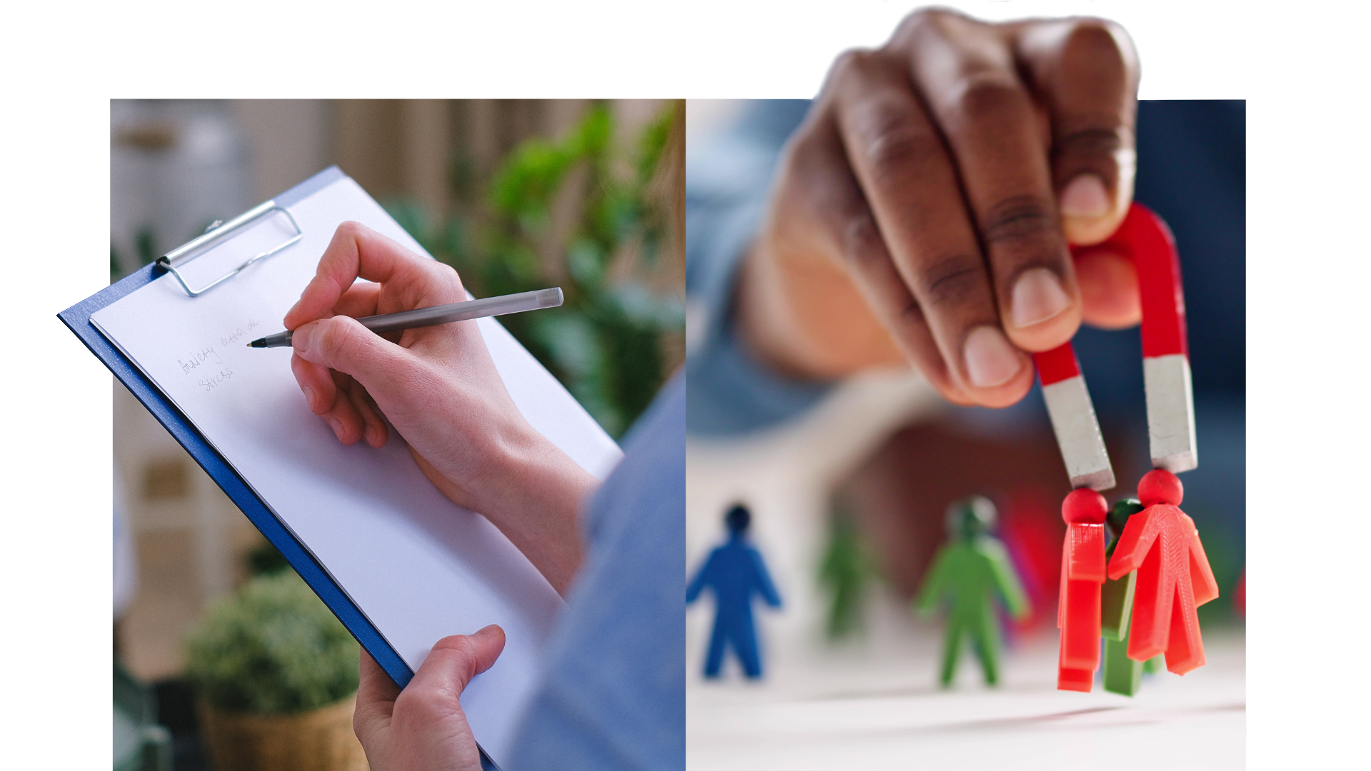 split screen of appointment setting vs lead generation